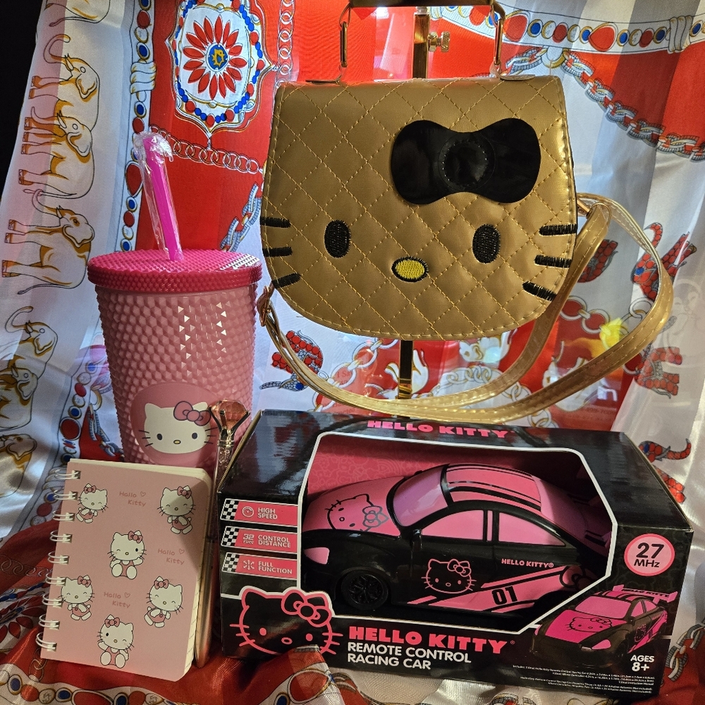 Hello Kitty Gold and Pink Bag Collection